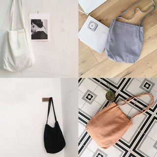 Plain One-shoulder Canvas Bag
