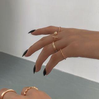 Alloy Ring Set Set - J200 - Gold - One Size