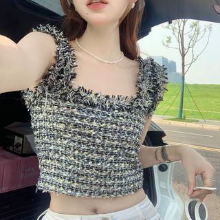 Tweed Cropped Camisole Top