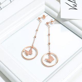 Butterfly Drop Earring 563 - 1 Pair - Earring - One Size