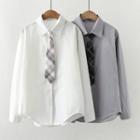 Plain Shirt / Neck-tie / Set