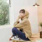 Hooded Long-sleeve Long Pullover