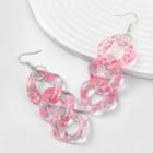 Resin Chunky Chain Dangle Earring 1 Pair - Pink - One Size