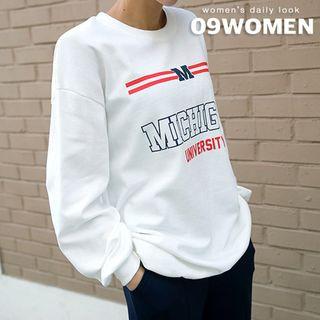 Plus Size Michigan Letter Sweatshirt