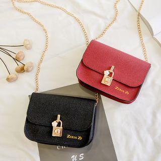 Lock Accent Gold-tone Chain Handbag