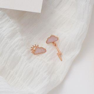 S925 Sterling Silver Cloud Ear Stud / Clip-on Earring
