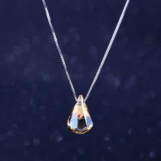 Sterling Silver Crystal Pendant Necklace