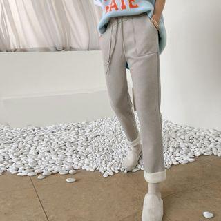 Fleece-hem Tapered Sweatpants