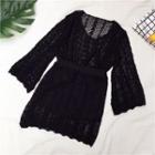 Set: Open Knit Sweater + Knit Skirt