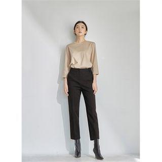 Flat-front Napped Pants
