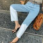 Two-tone Bleach Relaxed-fit Jeans