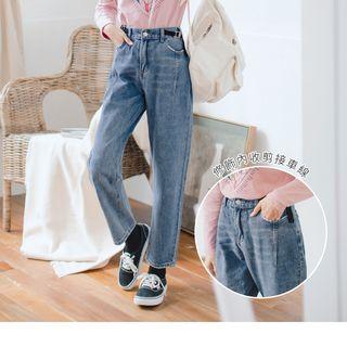 Buckled Boyfriend Jeans