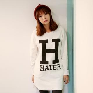 Lettering Long T-shirt