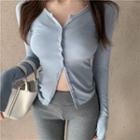 Long-sleeve Button T-shirt / Skorts