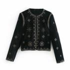 Print Velvet Jacket