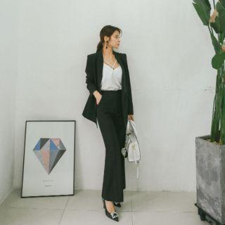 Shawl-collar Hook-and-eye Jacket