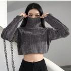 High-neck Long-sleeve Top As Shown In Figure - One Size