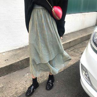 Plain Irregular Skirt As Figure - One Size
