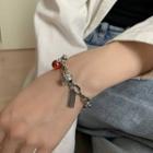 Gemstone Bead Sterling Silver Bracelet