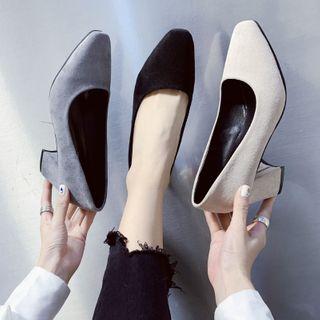 Faux-leather Block-heel