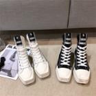 Square-toe High-top Sneakers