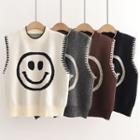 Smiley Face Jacquard Sweater Vest