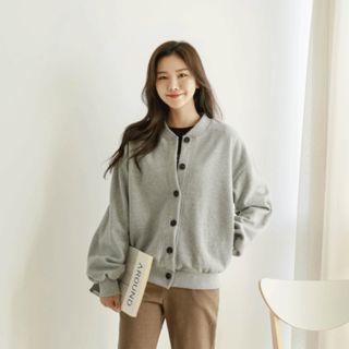 Letter-back Buttoned Jacket