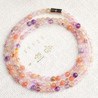 Faux Crystal Bead Layered Bracelet 3 Layers - As Shown In Figure - 4mm