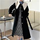 Wide-collar Button Coat