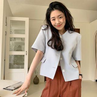 Round-neck Boxy Jacket