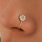 Flower Rhinestone Nose Ring