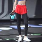 Mock Two-piece Inset Legging Shorts