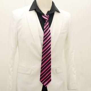 Pre-tied Neck Tie (8cm) Rose Red - One Size