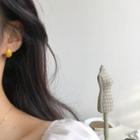 Open Hoop Earring E226 - 1 Pair - Yellow - One Size