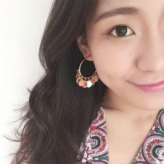 Disc Hoop Earring