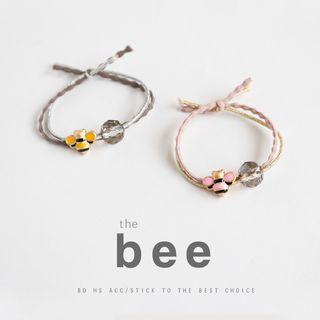 Bee & Rhinestone Layered Hair Tie