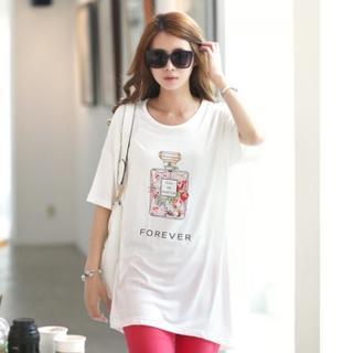 Printed Dip-back T-shirt