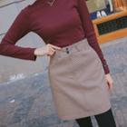 A-line Houndstooth Miniskirt