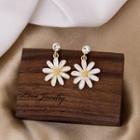 Rhinestone Alloy Flower Dangle Earring E3217 - As Shown In Figure - One Size