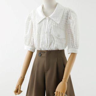 Elbow-sleeve Blouse / Shorts