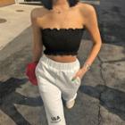 Smocked Cropped Tube Top