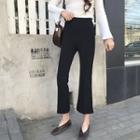 High-waist Boot-cut Wide-leg Pants