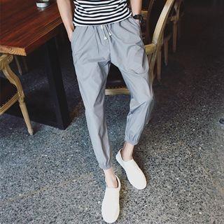 Gather-cuff Drawstring Pants