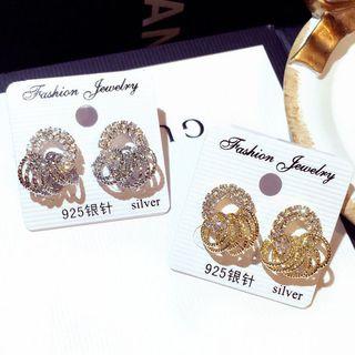 Rhinestone Multiple Mini Hoop Earring