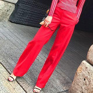 Wide Leg Pants Red - Xs