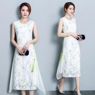 Tassel Sleeveless Midi Dress