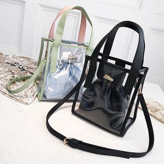 Transparent Handbag With Drawstring Bag
