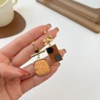 Asymmetrical Alloy Dangle Earring 1 Pair - Asymmetric - Gold & Coffee & Brown - One Size