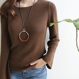 Faux-leather Drop Necklace