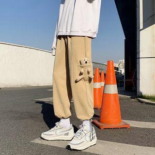 Bear Accent Corduroy Pants